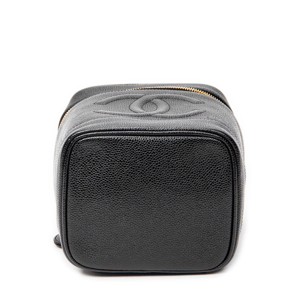 Handbag CC Tall Vanity Case Black Caviar Leather