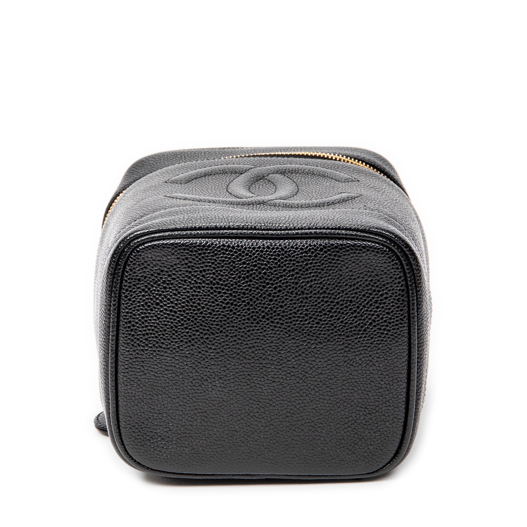 Handbag CC Tall Vanity Case Black Caviar Leather