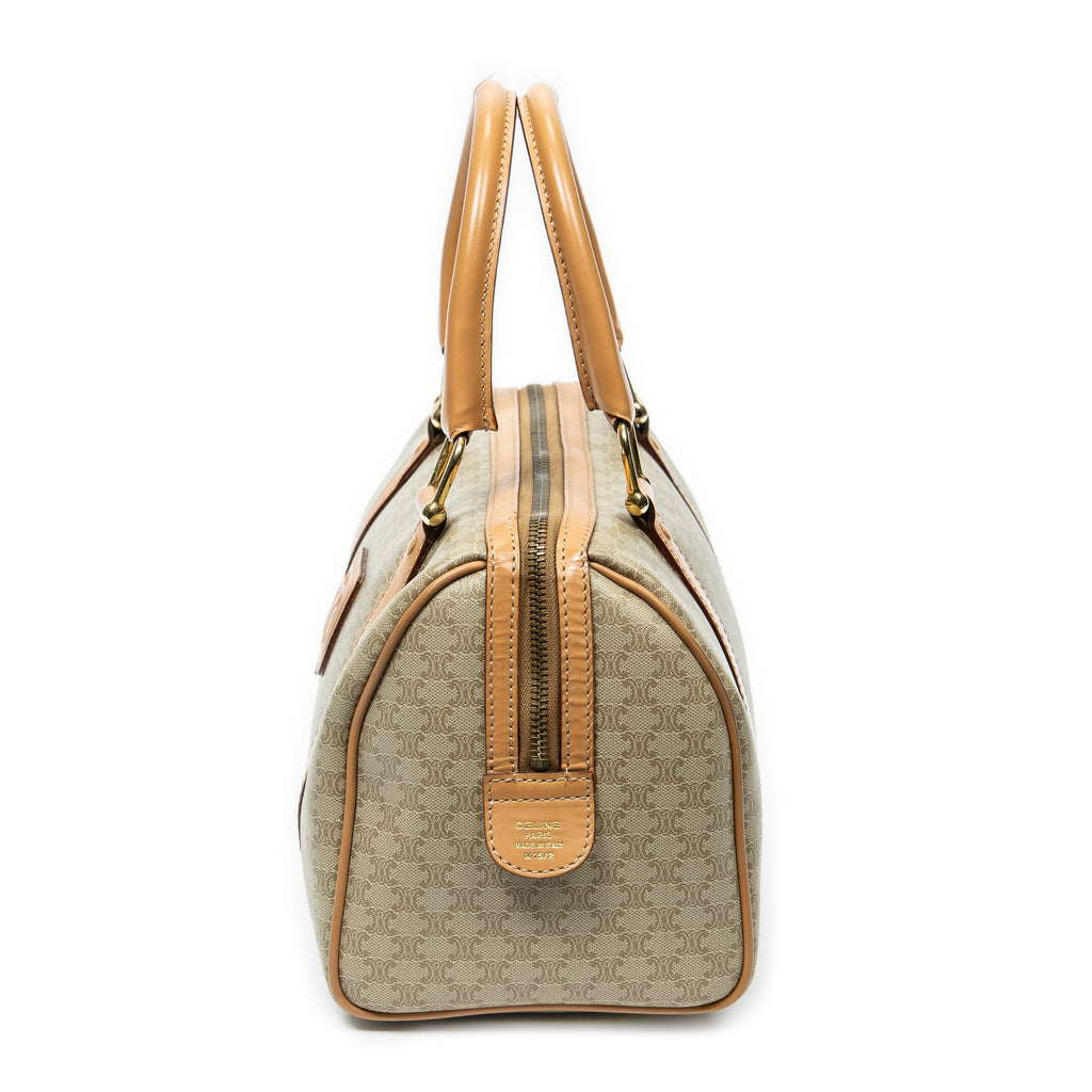 Bolso de mano Mini Boston Lona Revestida Macadam Beige