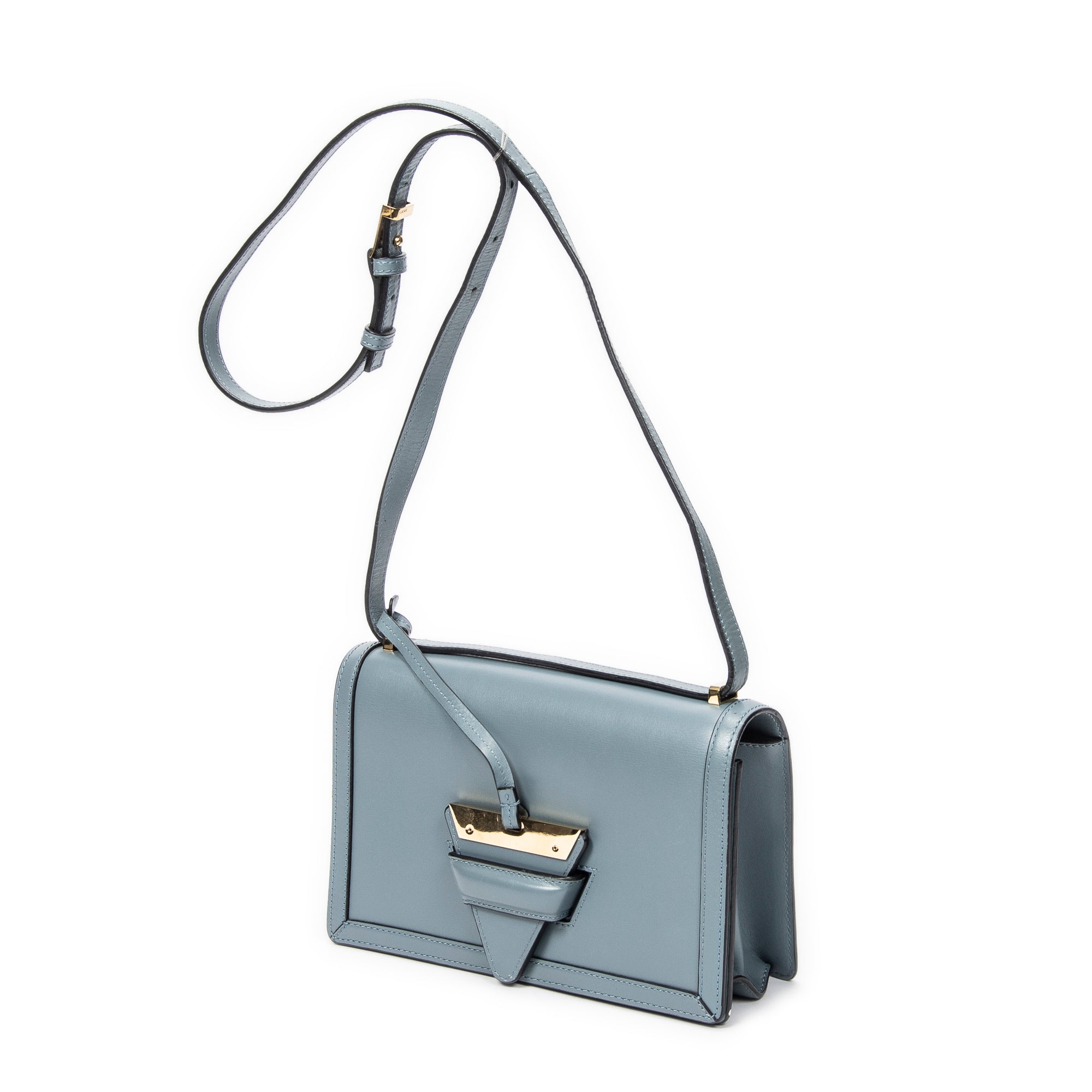 Shoulder Bag Medium Barcelona Blue Calfskin Leather