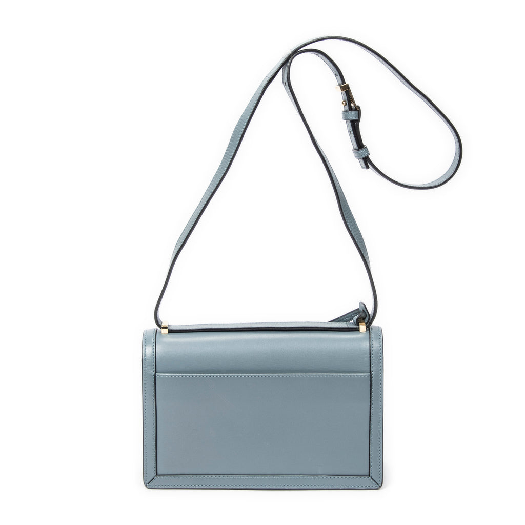 Shoulder Bag Medium Barcelona Blue Calfskin Leather