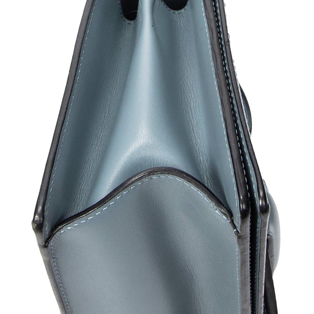 Shoulder Bag Medium Barcelona Blue Calfskin Leather