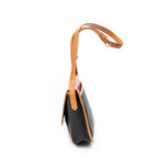 Shoulder Bag Vintage Flap Crossbody Tan Woven Coated Canvas