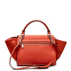 Shoulder Bag Small Trapeze Red Grained Calfskin Leather