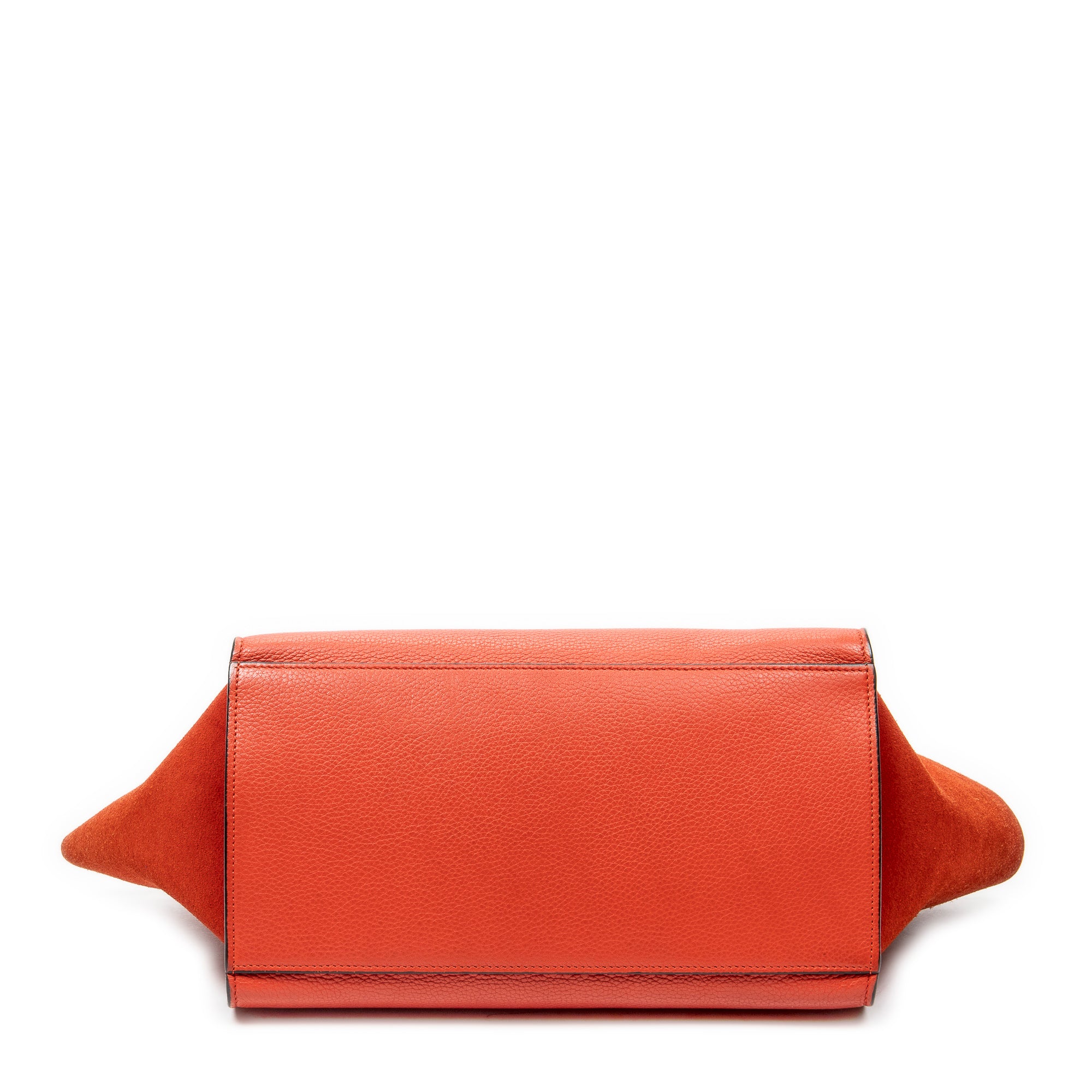 Shoulder Bag Small Trapeze Red Grained Calfskin Leather