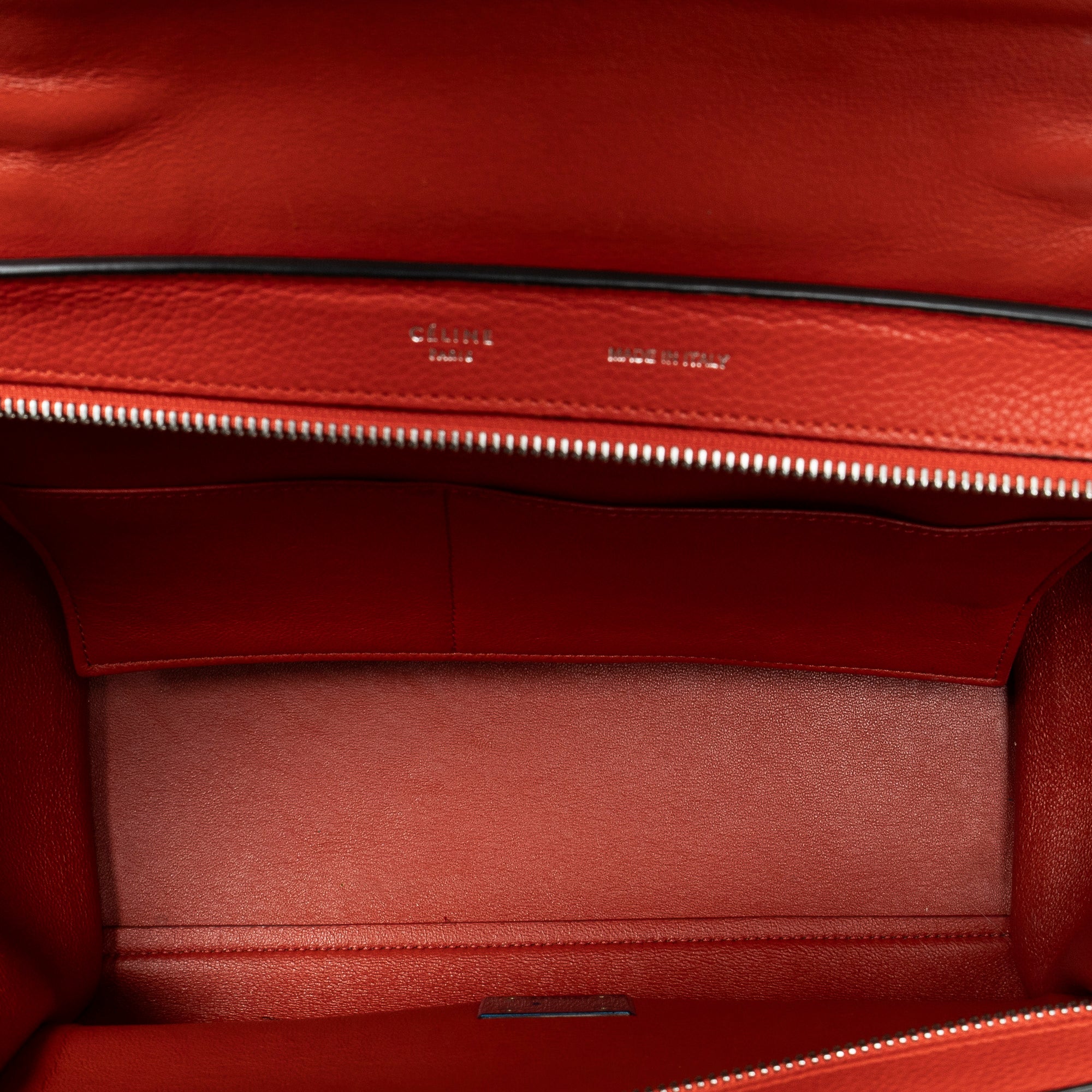 Shoulder Bag Small Trapeze Red Grained Calfskin Leather