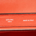Shoulder Bag Small Trapeze Red Grained Calfskin Leather