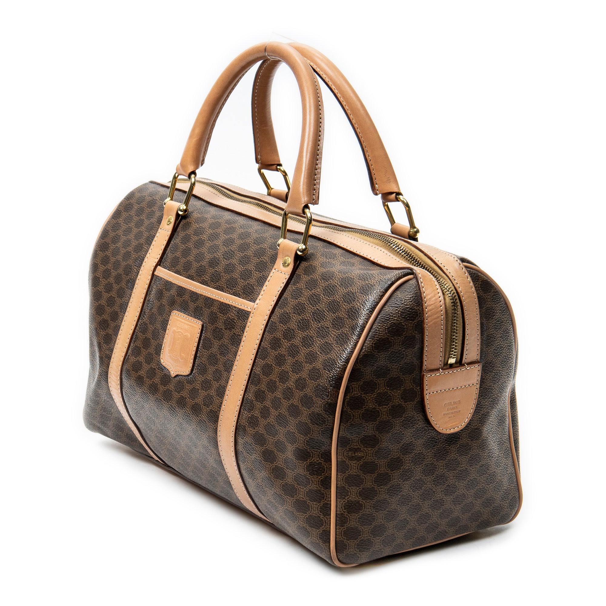 Handbag Medium Boston Beige Macadam Coated Canvas