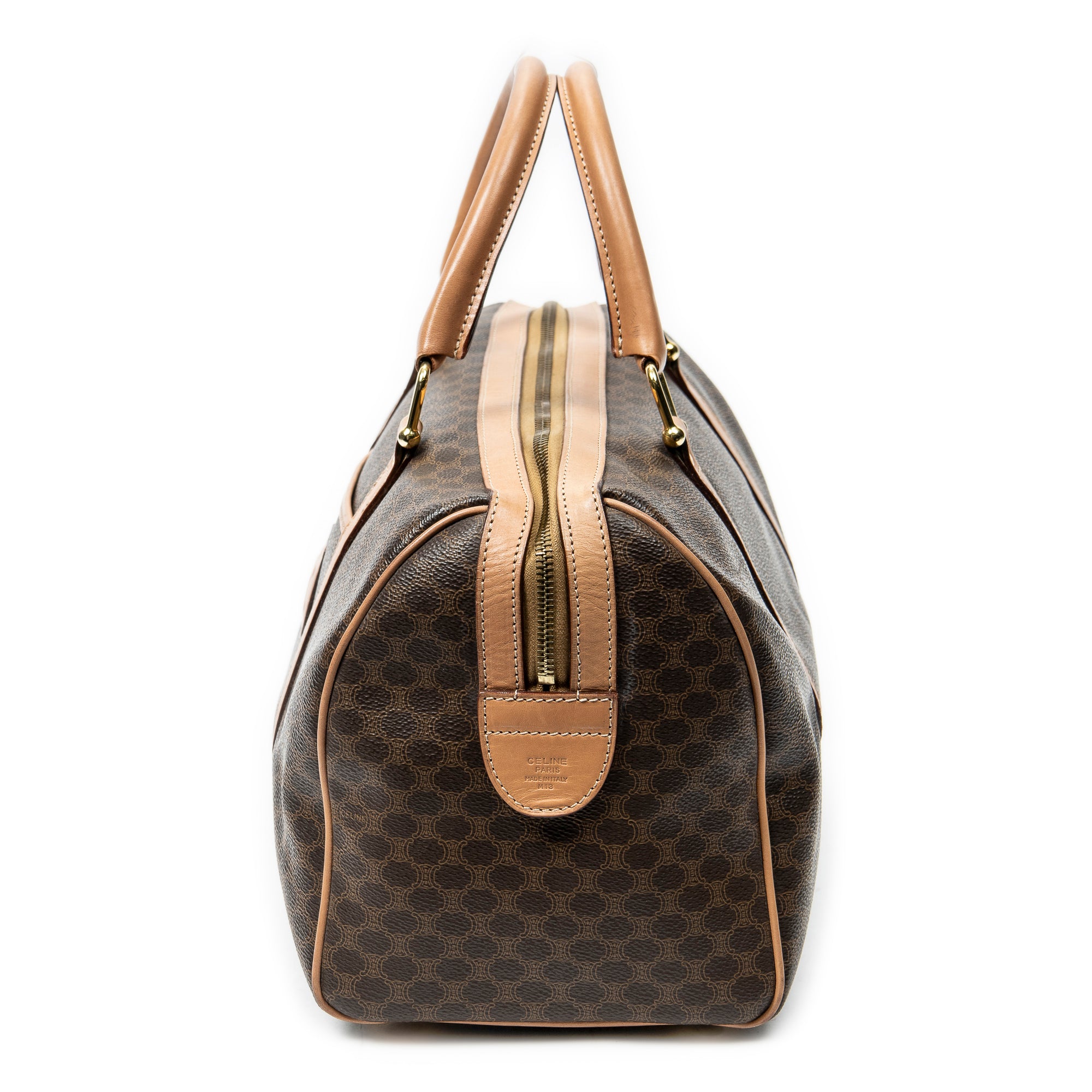 Handbag Medium Boston Beige Macadam Coated Canvas