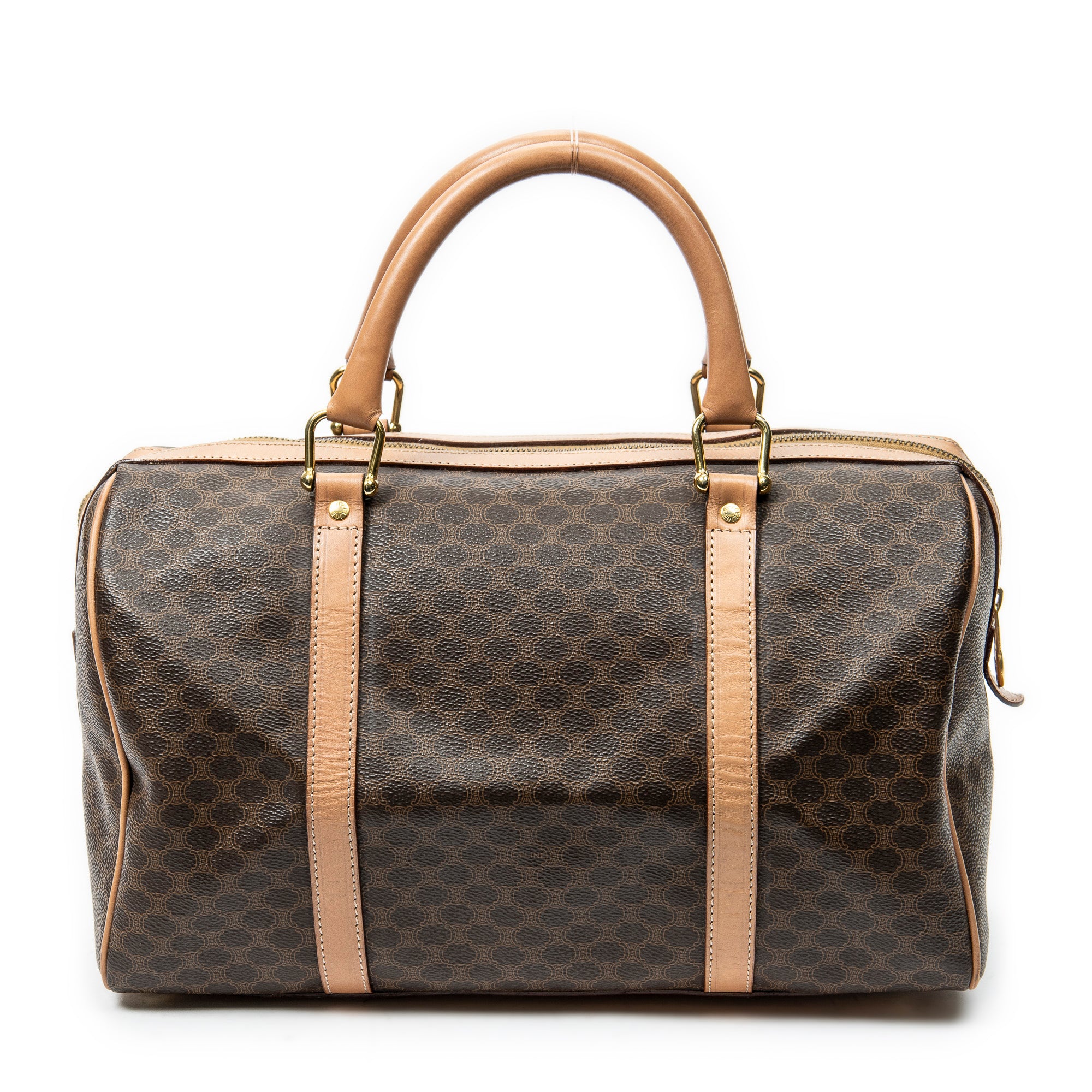 Handbag Medium Boston Beige Macadam Coated Canvas