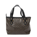 Handbag Small Zip Tote Black Macadam Coated Canvas