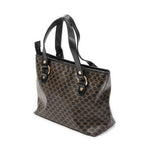 Handbag Small Zip Tote Black Macadam Coated Canvas