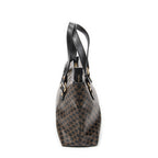 Handbag Small Zip Tote Black Macadam Coated Canvas