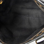 Handbag Small Zip Tote Black Macadam Coated Canvas