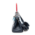 Shoulder Bag Small Tricolor Be Dior Flap Navy Calfskin Leather