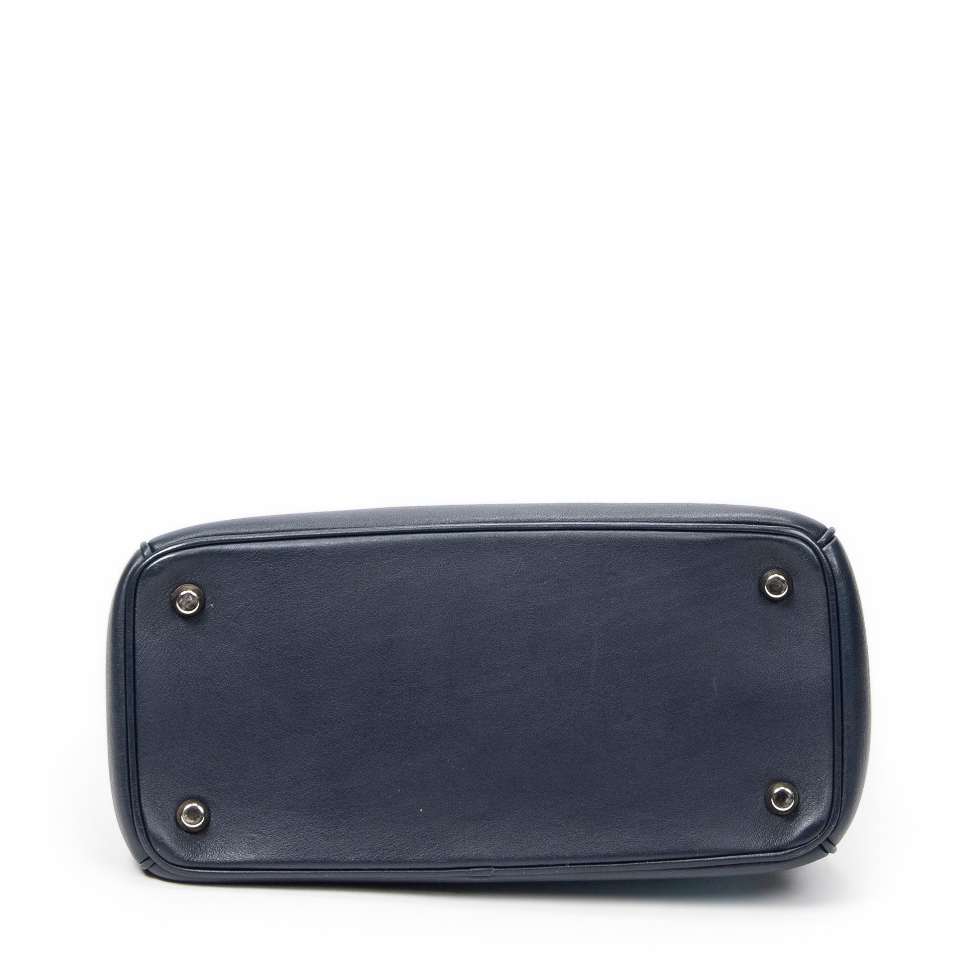 Shoulder Bag Small Tricolor Be Dior Flap Navy Calfskin Leather