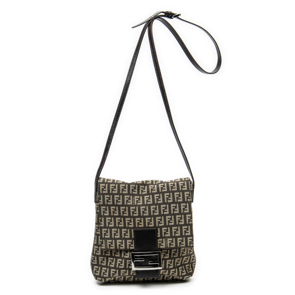 Shoulder Bag Small Flap Crossbody Brown Zucchino Canvas