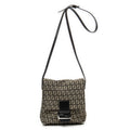 Shoulder Bag Small Flap Crossbody Brown Zucchino Canvas