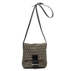 Shoulder Bag Small Flap Crossbody Brown Zucchino Canvas