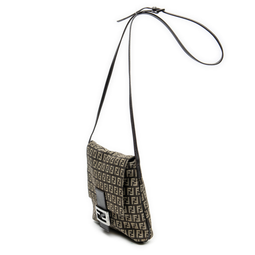 Shoulder Bag Small Flap Crossbody Brown Zucchino Canvas