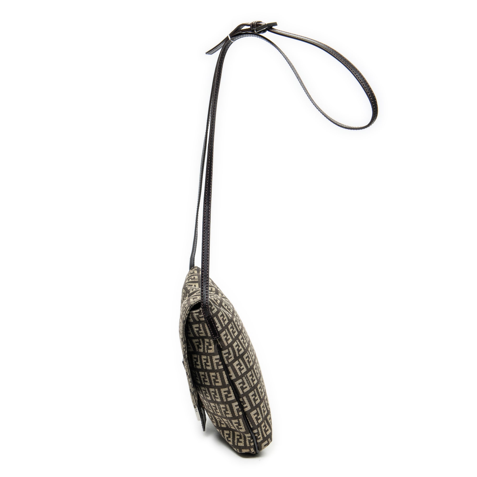 Shoulder Bag Small Flap Crossbody Brown Zucchino Canvas