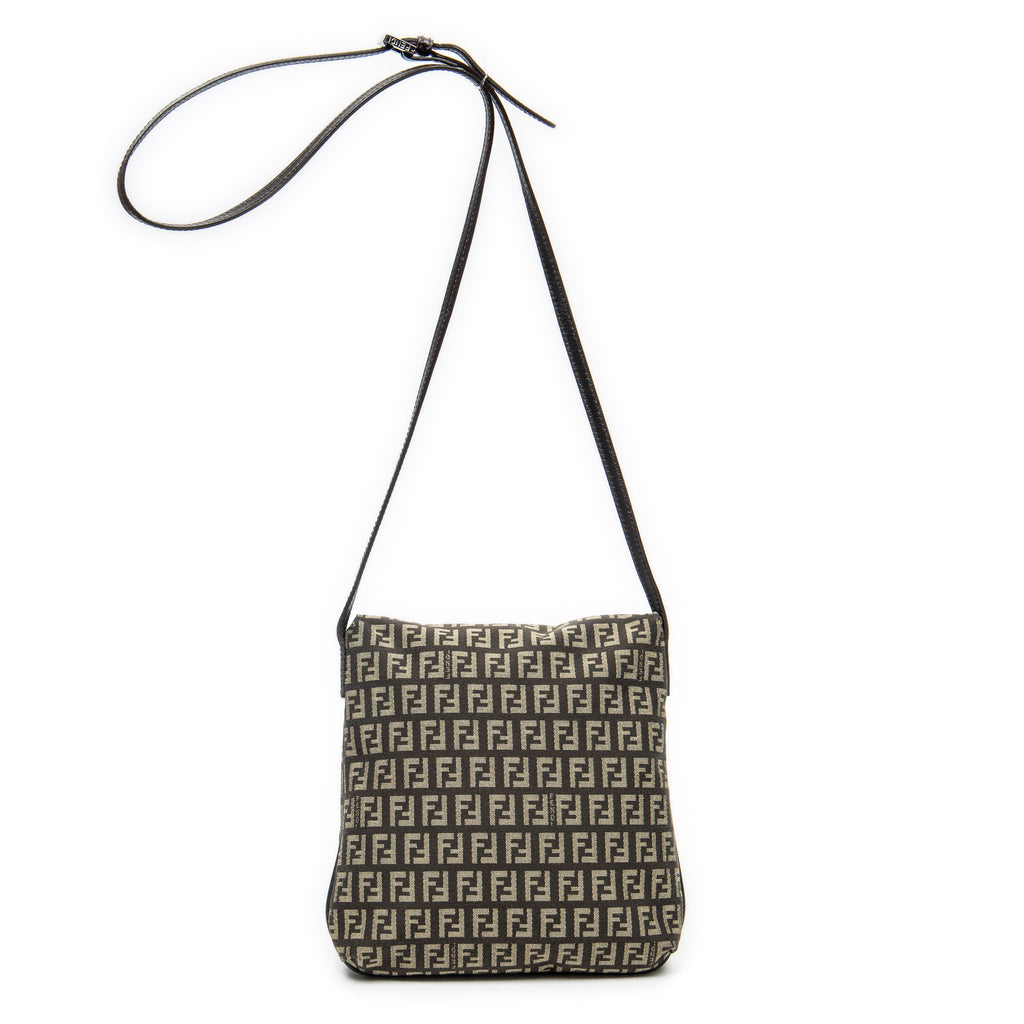 Shoulder Bag Small Flap Crossbody Brown Zucchino Canvas