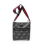 Bolso de hombro Tigers GG Square Messenger Supreme de lona revestida negra