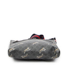 Bolso de hombro Tigers GG Square Messenger Supreme de lona revestida negra