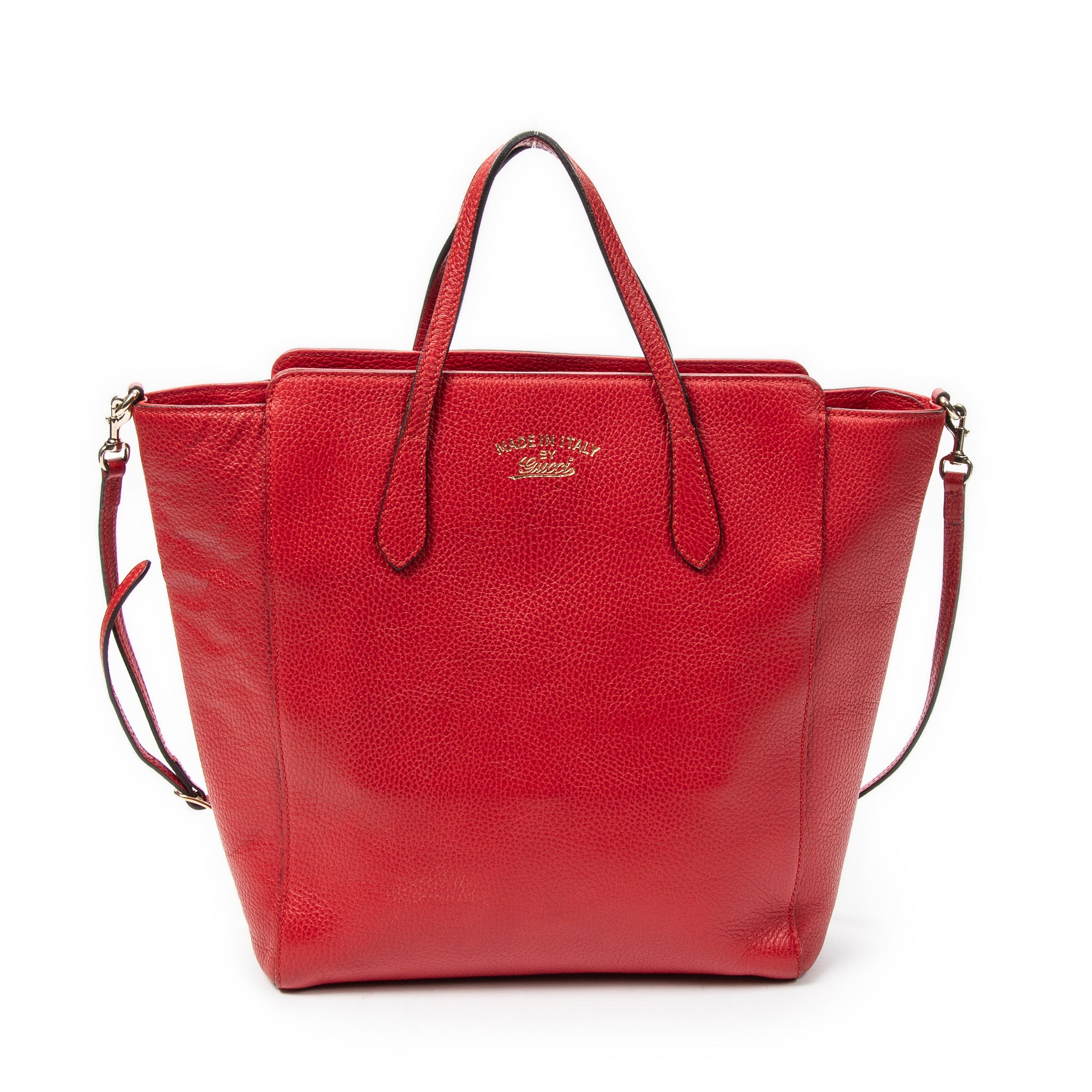 Gucci - Sac porté main moyen Swing - Rouge