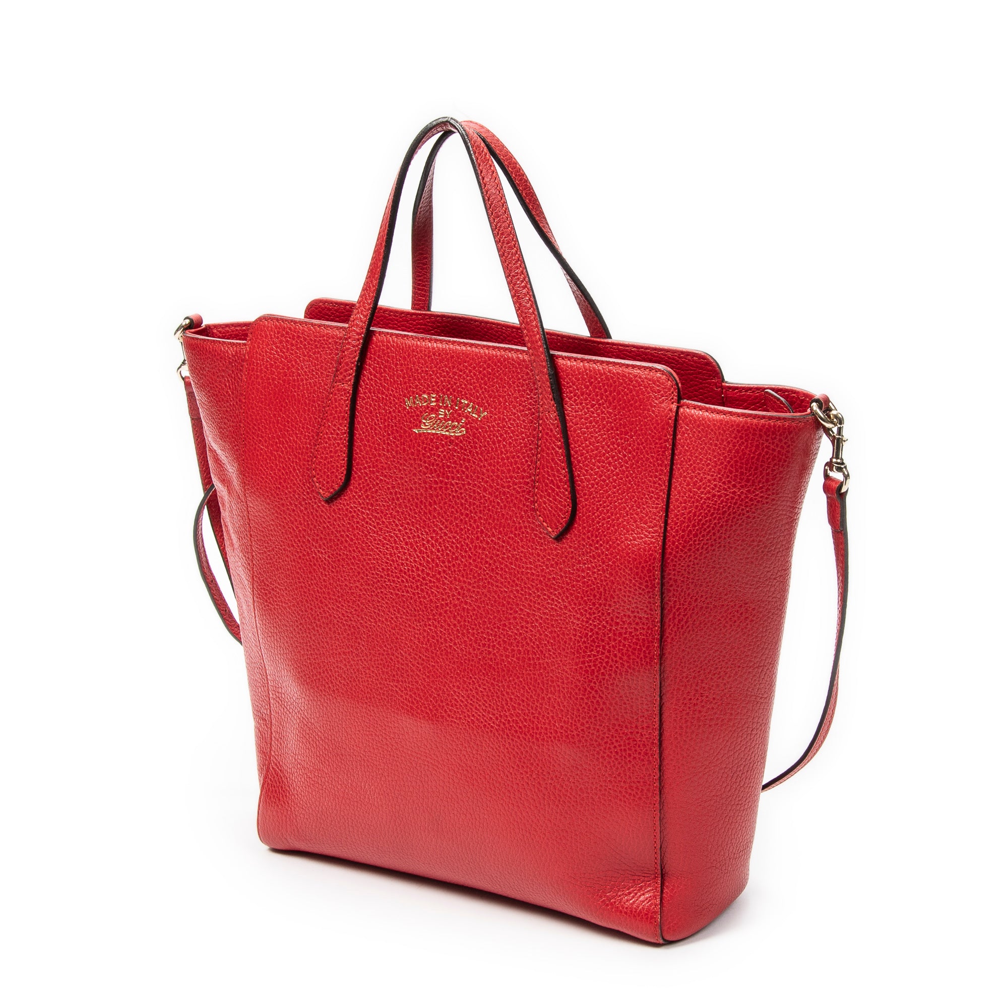 Gucci - Sac porté main moyen Swing - Rouge