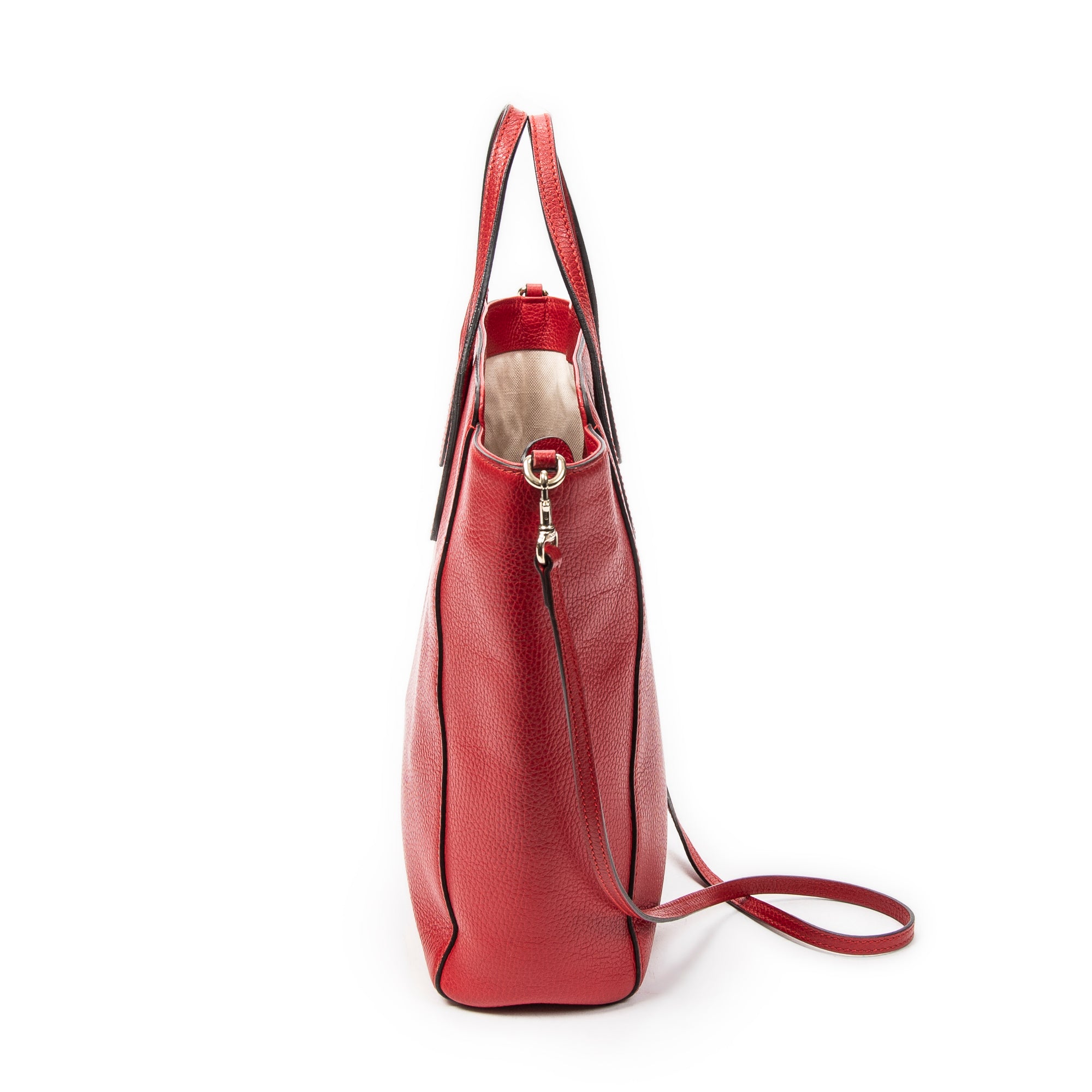 Gucci - Sac porté main moyen Swing - Rouge