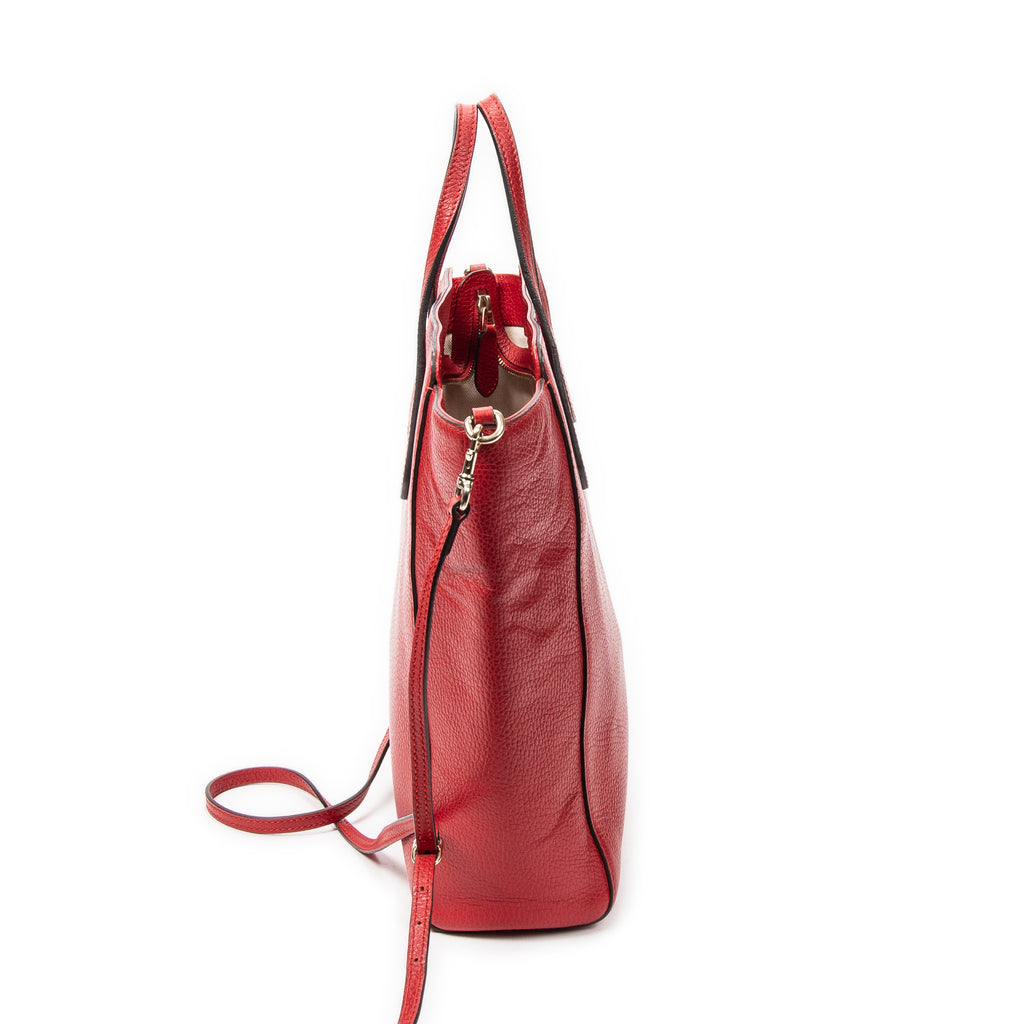 Gucci - Sac porté main moyen Swing - Rouge