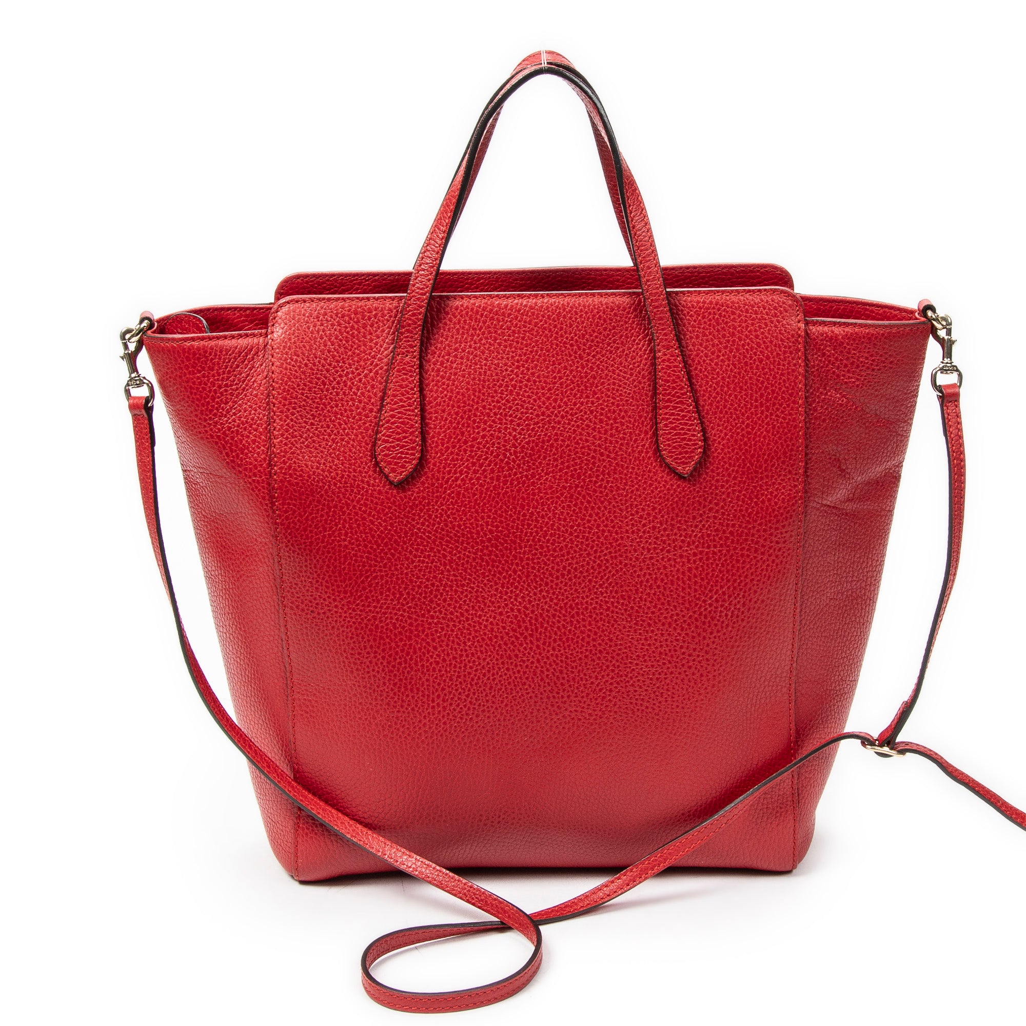 Gucci - Sac porté main moyen Swing - Rouge