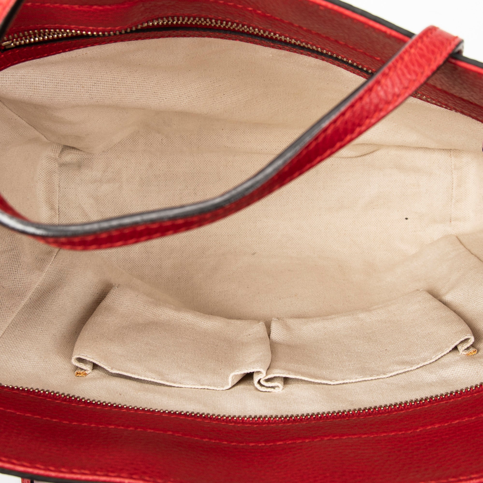 Gucci - Sac porté main moyen Swing - Rouge