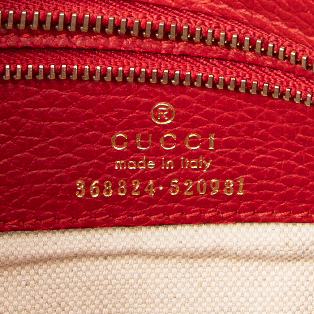 Gucci - Sac porté main moyen Swing - Rouge