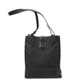 Shoulder Bag Vertical Tote Black Monogrammed Canvas