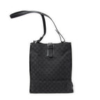 Shoulder Bag Vertical Tote Black Monogrammed Canvas
