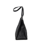 Shoulder Bag Vertical Tote Black Monogrammed Canvas