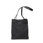 Shoulder Bag Vertical Tote Black Monogrammed Canvas