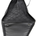 Shoulder Bag Vertical Tote Black Monogrammed Canvas