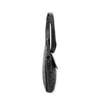Sac bandoulière petit format avec rabat en cuir Guccissima noir