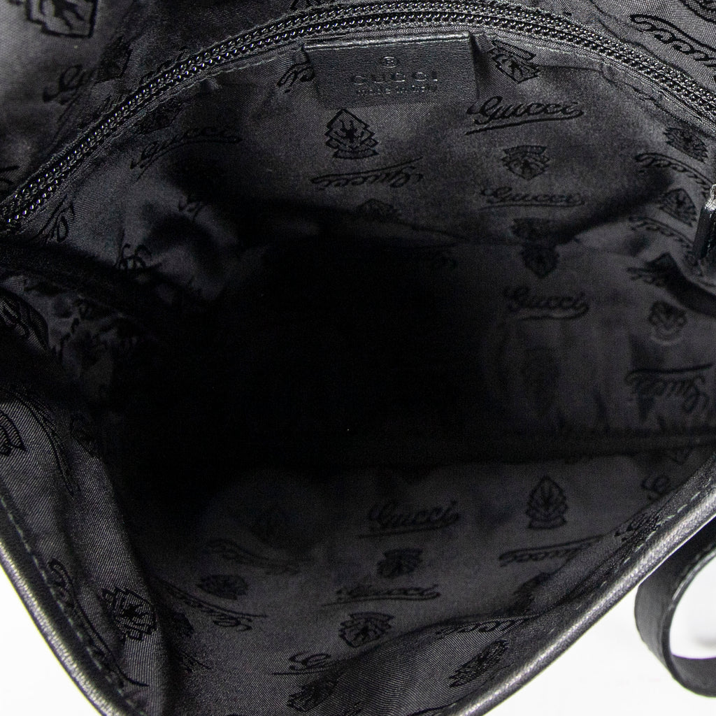 Shoulder Bag Small Flap Messenger Black Guccissima Leather