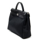 Shoulder Bag Herbag 2 in 1 PM Black Toile Officier Canvas