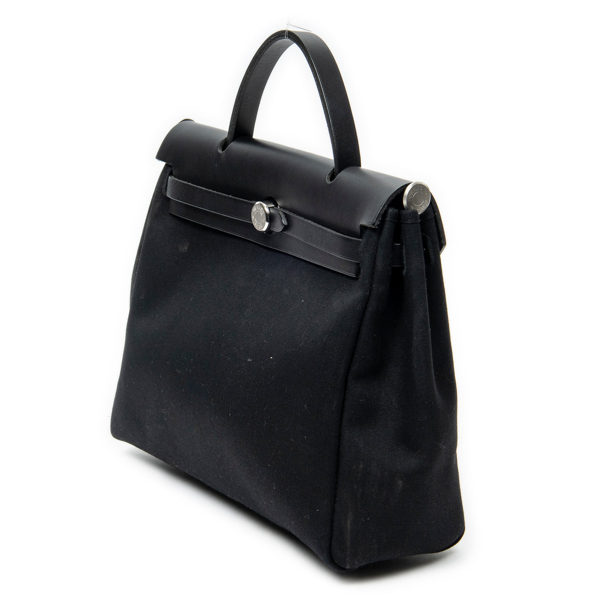 Shoulder Bag Herbag 2 in 1 PM Black Toile Officier Canvas
