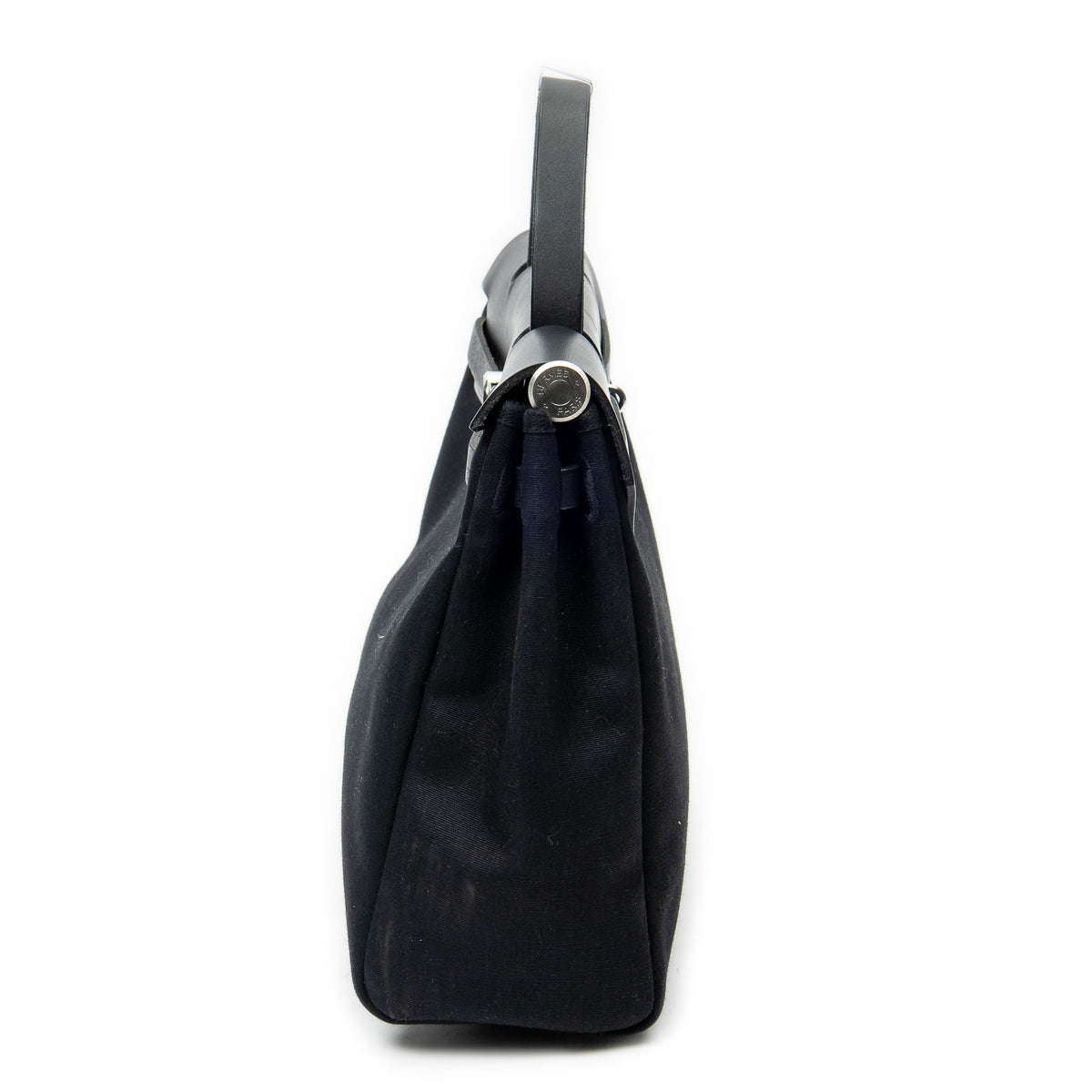 Shoulder Bag Herbag 2 in 1 PM Black Toile Officier Canvas