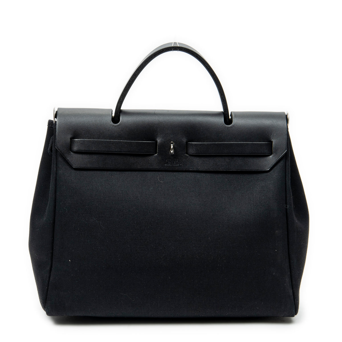 Shoulder Bag Herbag 2 in 1 PM Black Toile Officier Canvas