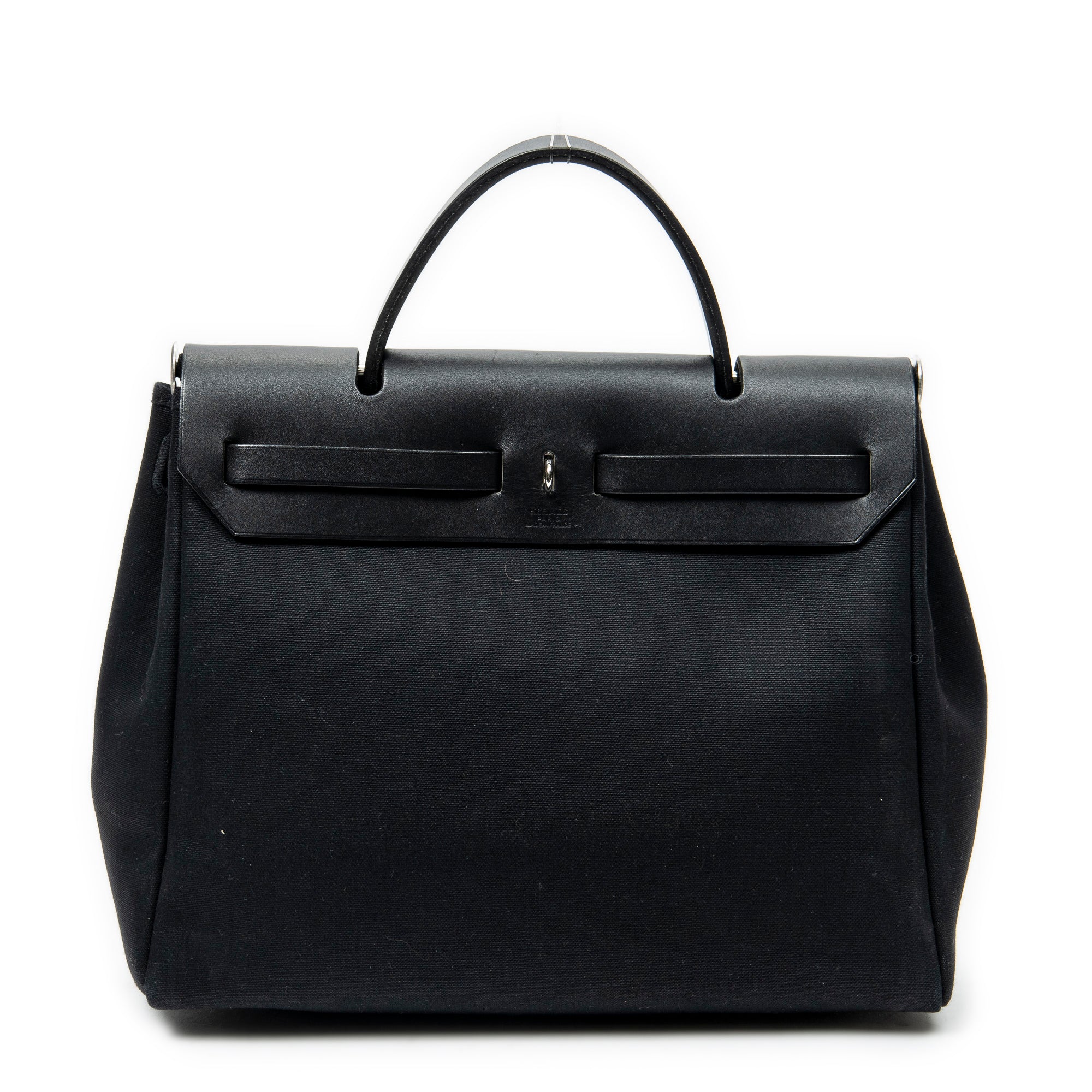 Shoulder Bag Herbag 2 in 1 PM Black Toile Officier Canvas
