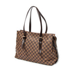 Bolso de hombro Chelsea marrón Damier Ébano