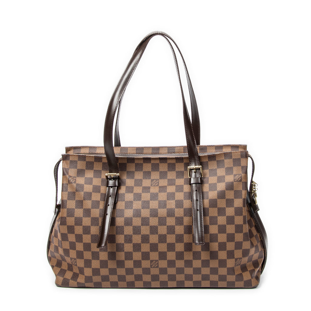 Bolso de hombro Chelsea marrón Damier Ébano