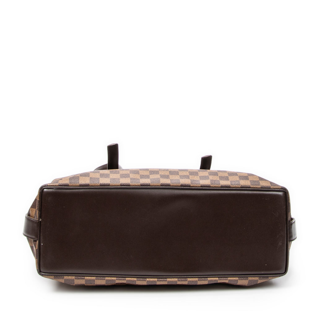 Bolso de hombro Chelsea marrón Damier Ébano